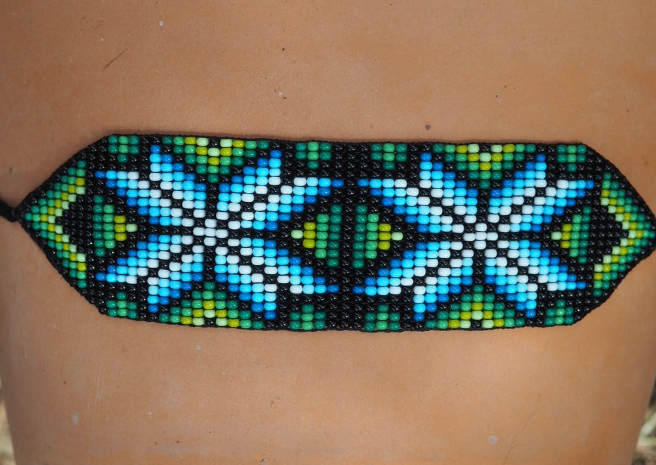 Beads Bracelet Lirio azul